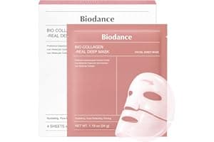 BIODANCE Bio-Collagen Real Deep Mask, Hydrating Overnight Hydrogel Face Mask, Pore Minimizing, Elasticity, Plumping, Travel Essentials & Self Care ...