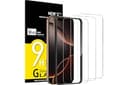 NEW'C 3 Pack Designed for iPhone 16 Pro, iPhone 17, 17 Pro Screen Protector (6.3 inches), Enhanced Tempered Glass Protection with easy installation...