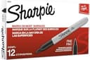 Sharpie Permanent Markers, Fine Tip, Black, 12 Count - Quick Drying, Fade Resistant, For Wood, Plastic, Paper, Metal, And More