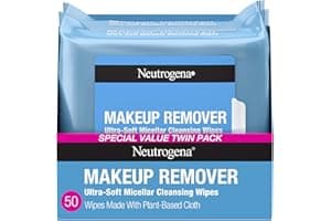 Neutrogena Makeup Remover Micellar Wipes, 2 Pack of 25 Ct