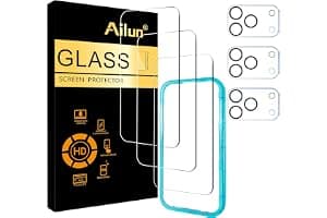 Ailun Screen Protector + Camera Lens Protector for iPhone 17 Pro, 3+3 Pack | 6.3 inch, Installation Frame, Sensor Protection, Dynamic Island Compat...