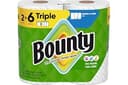 Bounty Select-A-Size Paper Towels, White, 2 Triple Rolls = 6 Regular Rolls