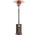 VEVOR 50000BTU Propane Patio Heater for Outdoor Use, Tall Hammered With Round Table Design, Metal Burner and Wheels, Fixed Flame Heater for Party, ...