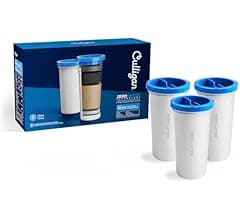 Culligan with ZeroWater Technology Replacement Filter 3-Pack, 5-Stage Advanced Water Filter – IAPMO Certified to Reduce Lead, Total PFAS (Forever C...