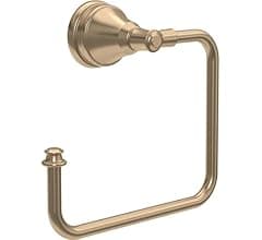 Delta Mylan (1-Pack) Hand Towel Holder Champagne Bronze Towel Racks for Bathroom Wall Square Towel Ring Holder for Bath Towel Hanger for Kitchen, B...