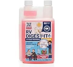 Unique RV Digest-It Ultra RV Toilet Treatment, 32 Uses, Grateful Glamper Watermelon Smash Exclusive, Eliminates Odors, Liquifies Waste, Easy-Measur...