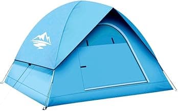 Tents for Camping 1-2 Person with Rainfly (Not Crowded for 1 People), Yellow Blue