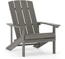 Flash Furniture Charlestown Indoor/Outdoor Faux Wood Adirondack Chair, Weather-Resistant Polyresin Patio Adirondack Chair with 350-lb. Static Weigh...