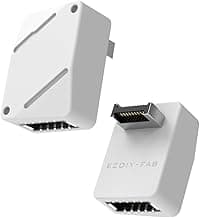 EZDIY-FAB USB 3.2 Gen 2 Type-E 90 Degree L-Shape Adapter, Motherboard USB-C Header Converter for Front Panel, Type-E Male to Female, Supports USB 3...