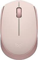 Logitech M170 Wireless Mouse for PC, Mac, Laptop, 2.4 GHz with USB Mini Receiver, Optical Tracking, 12-Months Battery Life, Ambidextrous - Rose