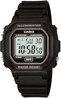 F108WH Series | Men's Digital Watch | Illuminator | Water Resistant | LED Light | Daily Alarm | 1/100 SEC Stopwatch | 3 Hands (HR, Min, SEC) | Date...