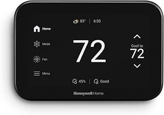 New Honeywell Home X8S WiFi Smart Thermostat with Video Doorbell Compatibility, IAQ Control, and Customizable Touchscreen Display, Black