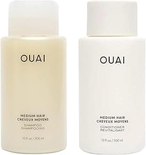 OUAI Medium Hair Shampoo and Conditioner Set - Sulfate-Free Shampoo and Conditioner for Women & Men - Made with Keratin, Shea Butter & Avocado Oil ...