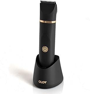 OLOV Electric Body Hair Trimmer - Groin Trimmer for Men - Bikini Trimmer Women - Wet/Dry Shaver Groomer, Replaceable Ceramic Blade Heads, USB Recha...