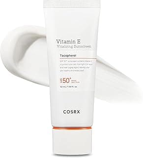 COSRX Vitamin E Vitalizing Sunscreen,SPF 50 Broad Spectrum Face Sunscreen, Lightweight, Non-Sticky, No White Cast, Vitamin E for Antioxidant Care, ...