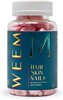 WEEM Hair Skin and Nails Gummies - Supports Healthy Hair - Vegan biotin Vitamins for Women & Men Supports Faster Hair Growth, Stronger Nails, Healt...