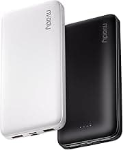 Miady 2-Pack Portable Charger, Slim 10000mAh Power Bank Travel Battery Pack 3 Outputs 2 Inputs Compatible with iPhone 17/16/15/14/13 Galaxy S24/22 ...