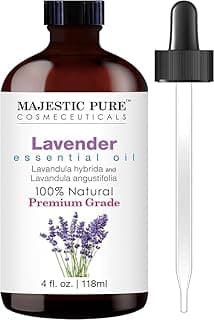 Majestic Pure Essential Oil with Glass Dropper - 100% Pure and Natural - Essential Oils for Diffuser, Aromatherapy, Soap and Candle Making, Lavende...
