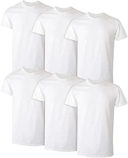 Mens Undershirt Packs, Stay-Tucked Soft Cotton Undershirts, Best Undershirts for Men, White/Black/Asstd Multipacks