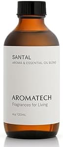 AromaTech Santal Aroma Essential Oil Blend: Luxury Hotel Inspired Aromatherapy with Amber, Vanilla, Cedar & Sandalwood for Ultrasonic Diffusers (4 ...