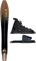 Connelly Big Daddy Waterski, Swerve Lace-Adjustable Front Binding with Rear Toe Plate, (one Size fits Most)
