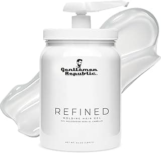 Gentlemen Republic 64oz Refined Men's Hair Gel - Professional Formula for 24 Hour Shine and Strong Hold, Humidity Resistant Styling Gel for hair W/...