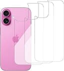 3 Pack Glass Back Screen Protector Compatible for iPhone 16 6.1-Inch [9H Hardness]-HD Back Tempered Glass, Scratch Resistant,Easy Install，rear glas...
