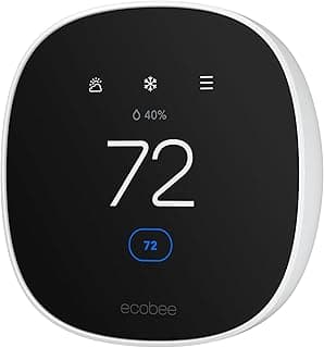 ecobee Smart Thermostat Essential - Energy Star Certified programmable Wi-Fi Thermostat - Works with Siri, Alexa, and Google Assistant