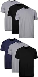Men's Undershirt Packs, Stay-Tucked Soft Cotton Undershirts, Best Undershirts for Men, White/Black/Asstd Multipacks