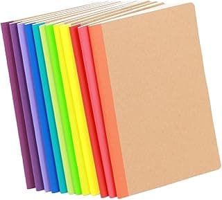 24 Pack A5 Kraft Notebooks, 60 Lined Pages Travel Journal Bulk, Soft Cover Notebooks for Women Girls Students, Making Plans Writing Memos Office Sc...