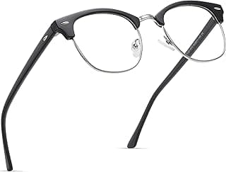 Blue Light Blocking Glasses Vintage Half Frame UV Clear Lens Anti Eyestrain Computer Gaming Glasses for Women Men