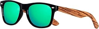 Wood Sunglasses Polarized for Men Women Uv Protection Wooden Bamboo Frame Mirrored Sun Glasses