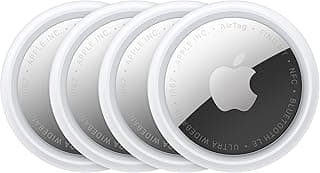 Apple AirTag (2nd Generation) - 4 Pack: Tracker for Keychain, Wallet, and More; Locator with Sound; Simple One-Tap Setup with iPhone or iPad; Key F...