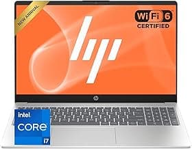 HP New Core i7 15.6" Laptop | 2026 Edition | Intel i7-1255U 10-Core Processor | 16GB RAM | 1TB PCIe SSD | Webcam | Long Battery Life | Wi-Fi 6 | Wi...