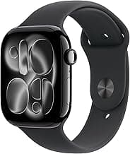 Apple Watch Series 11 [GPS 46mm] Smartwatch with Jet Black Aluminum Case with Sport Band - M/L. Sleep Score, Fitness Tracker, Health Monitoring, Al...