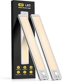MCGOR 10inch Under Cabinet Lighting, 2 Pack Rechargeable Motion Sensor Light Indoor, 5 Levels Dimmable Magnetic Closet Lights, Wireless Under Count...