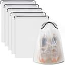 Clear Shoe Bags for Travel 5 PCS, Drawstring Travel Shoe Bags for Packing | 15.7" x 11.8" Waterproof Dustproof Portable Travel Shoe Storage Bag for...