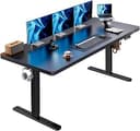 HUANUO 71 x 30 inch Electric Standing Desk, Powerful Brushless Motor Large Height Adjustable Table, 4 Memory Preset Sit Stand Up Desk, Home Office Computer Table with Thick T-Shaped Frame