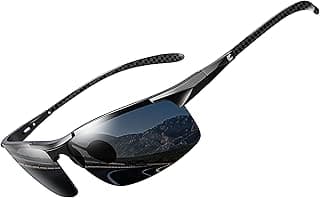 Polarized Carbon-Fiber Sunglasses for Men: Ultralight UV Protection Sun Glasses for Outdoor Sports Fishing Golf Hiking