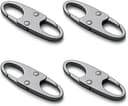 zelin Anti Theft Zipper Clips, Travel Essentials, Carabiner, 4Pcs Grey | Elegant Zinc Alloy Zipper Pull Locks, Airplane Gadgets and Travel Accessor...