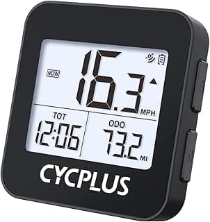 CYCPLUS Wireless GPS Bike Computer G1, 70g, 2.0" Screen, IPX6, 1200mAh | Pocket-Size, Bicycle Speedometer Odometer with Automatic Backlight, >55h W...