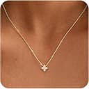 Birthstone Gold Necklaces for Women Dainty Non Tarnish 14K Gold Plated Diamond Necklace Cubic Zirconia Pendant Necklaces Women Gold Trendy Jewelry ...