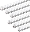 Barrina (6 Pack LED T5 Integrated Single Fixture, 4FT, 2200lm, 6500K 20W | Super Bright White Utility LED Shop Light, Ceiling Under Cabinet Light, ...