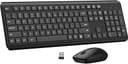 Wireless Keyboard and Mouse Combo, Full Size Silent Ergonomic Keyboard and Mouse, Long Battery Life, Optical Mouse, 2.4G Lag-Free Cordless Mice Key...