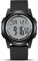 Mens Digital Watch Ultra Thin Minimalist Sports Waterproof Outdoor LED Screen Large Face Wrist Watches for Men with Back Light Alarm Date Stopwatch