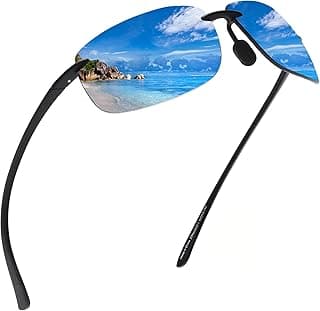 Sport Sunglasses for Men Women TR90 Rimless Frame for Running Fishing Cycling Driving