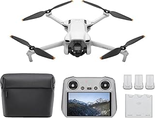 DJI Mini 3 Fly More Combo (DJI RC), Drones with Camera for Adults 4K, 3 Batteries for 114-min Flight Time, Vertical Shooting, 32800ft (10km) Video ...