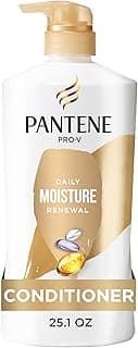 Pantene Conditioner, Daily Moisture Renewal - Pro-V Nutrients for Dry, Color-Treated, Straight to Curly Hair, 72-Hour Hydration & Softness, Paraben...