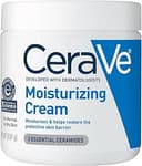 CeraVe Moisturizing Cream, Body and Face Moisturizer for Dry Skin, Body Cream with Hyaluronic Acid and Ceramides, Daily Moisturizer, Oil-Free, Frag...