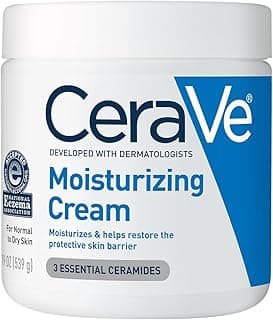 CeraVe Moisturizing Cream, Body and Face Moisturizer for Dry Skin, Body Cream with Hyaluronic Acid and Ceramides, Daily Moisturizer, Oil-Free, Frag...